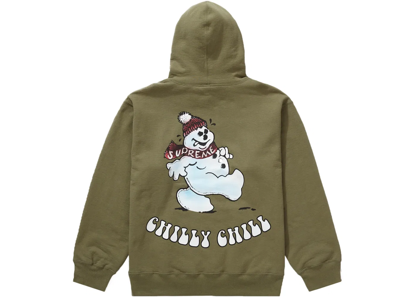 Мужская худи с принтом Snowman Supreme, Light Olive