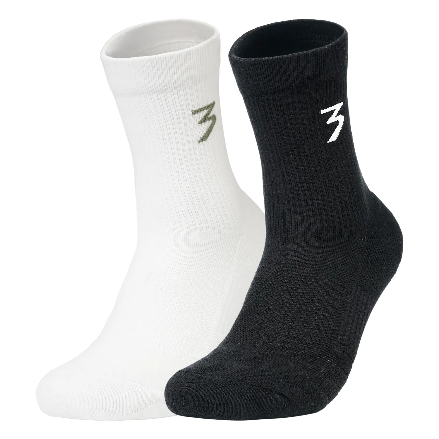 Детские носки до колена, 2 пары, 361°, White/Black