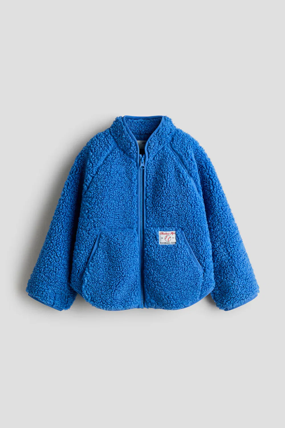 Куртка из плюшевого флиса H&M, Knallblau