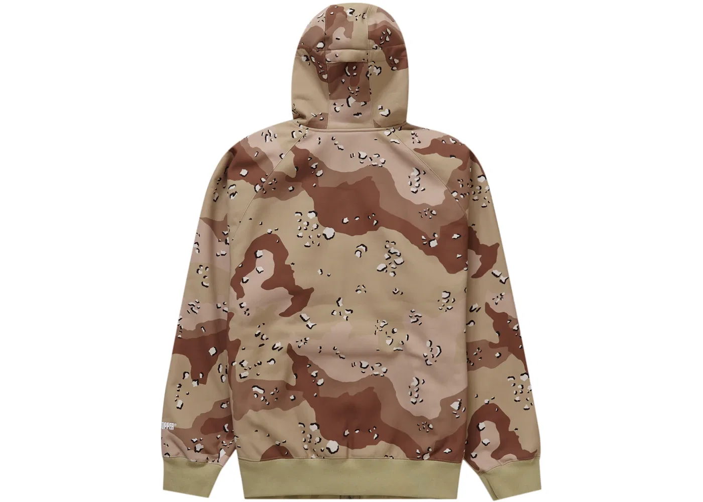Мужская худи с капюшоном на молнии с принтом камуфляж Supreme WINDSTOPPER, Chocolate Chip Camo — фото 3