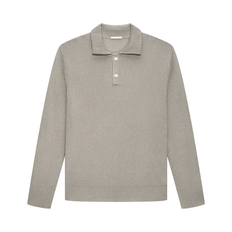 Детский джемпер с поло-воротником Nice Rice, Light Apricot Gray