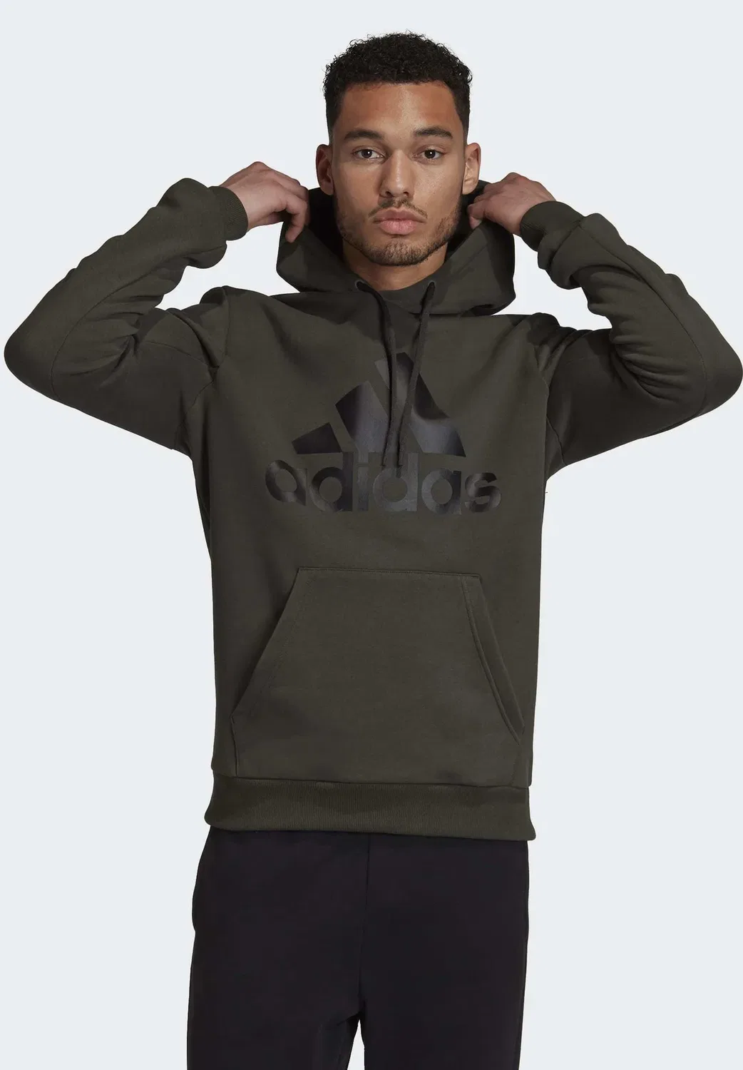 Толстовка с флисовой подкладкой и эмблемой спортивной команды - худи Adidas Performance, Green