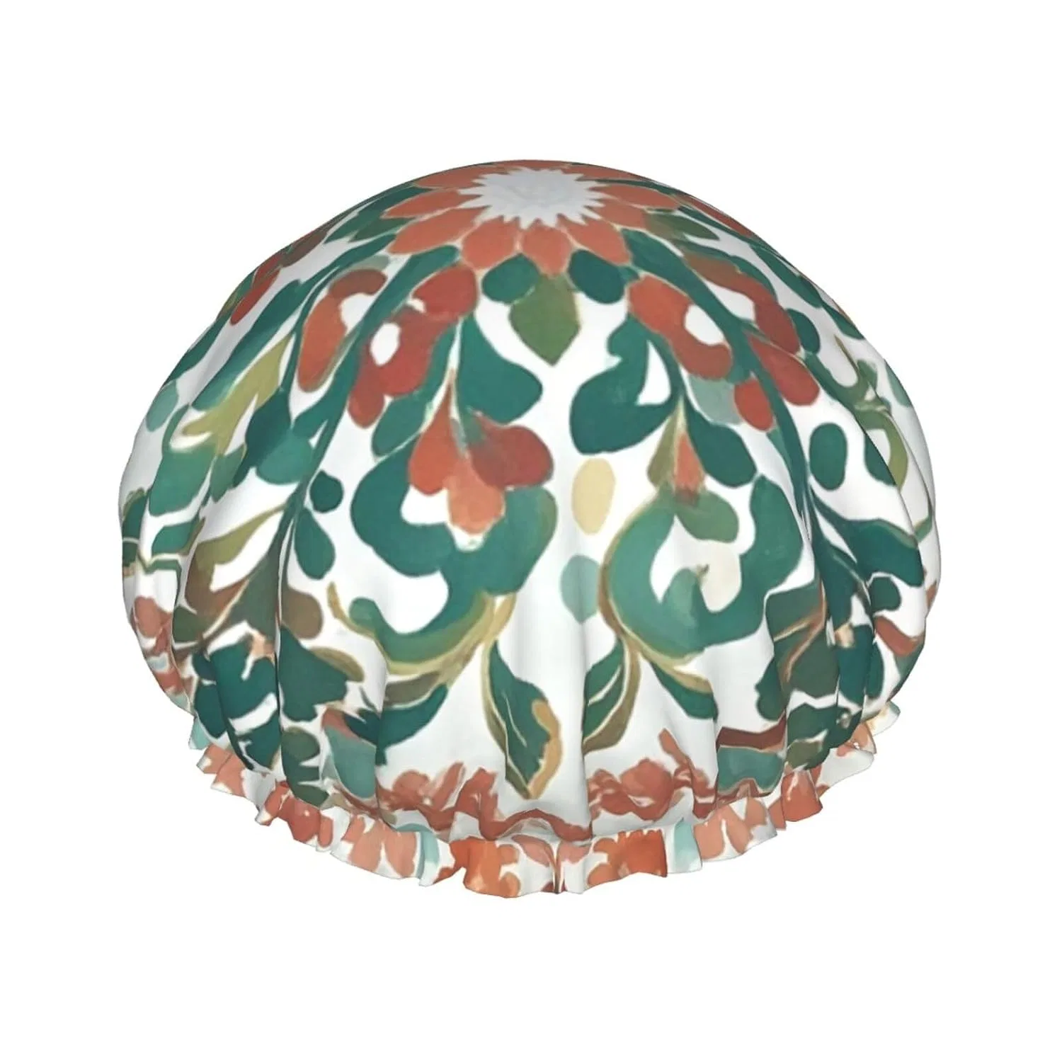 Двухслойная шапочка для душа, STVYUKL, 26.92x26.92x2.03 см, 68 г, Coral Green