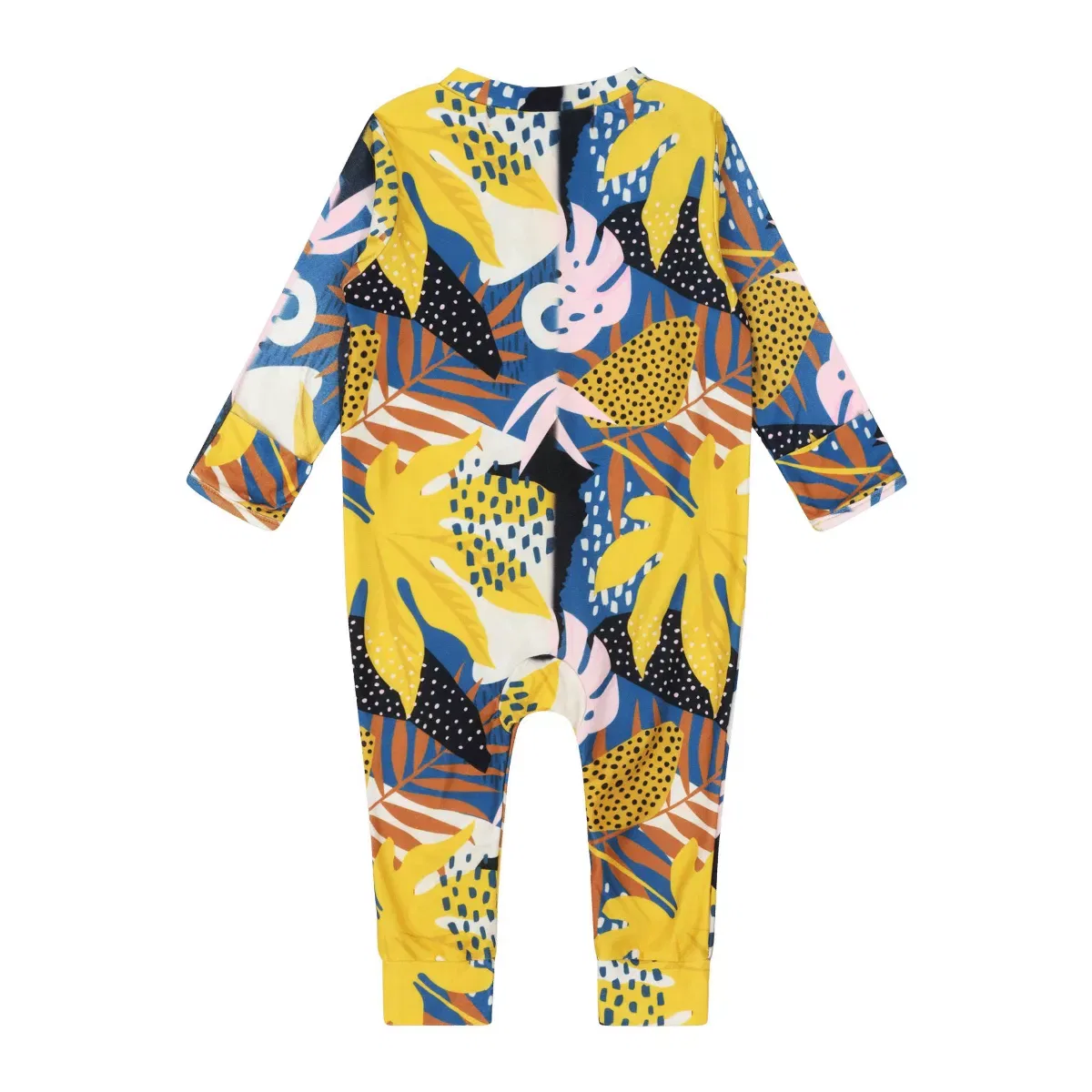 Детский комбинезон для девочек с принтом Mixed Up Clothing, Yellow Tropical — фото 2
