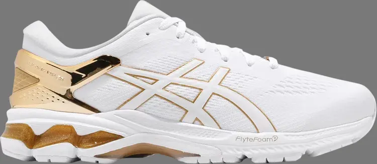 

Кроссовки gel kayano 26 platinum 'pure gold' Asics, белый
