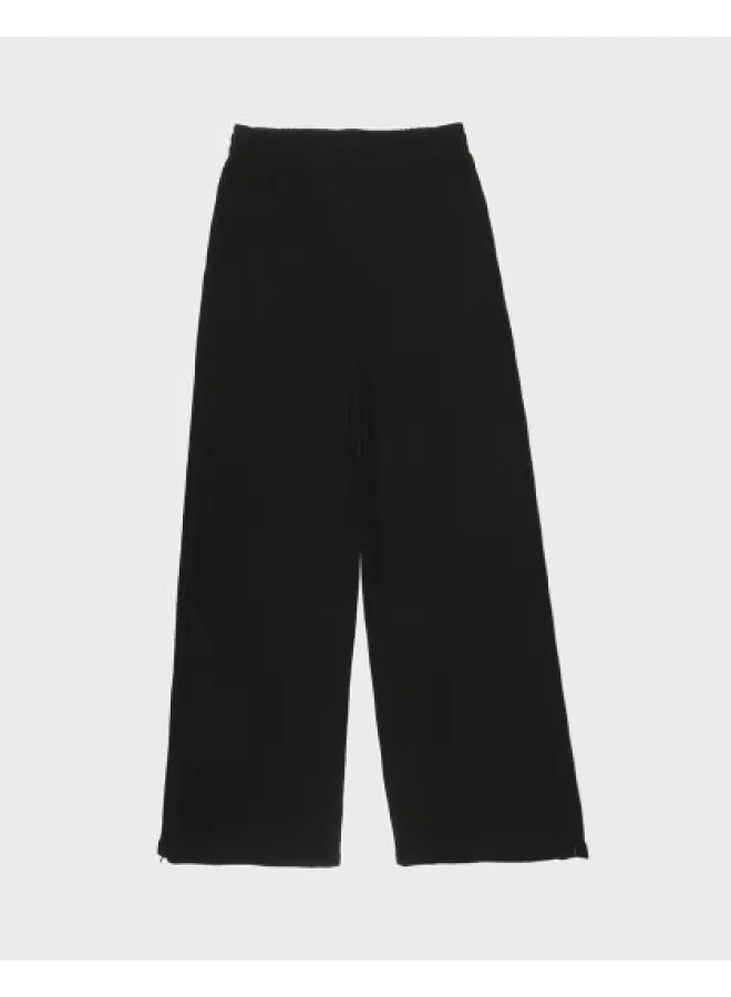 Брюки свободные широкие с застежкой-молнией на щиколотке Zara, черный