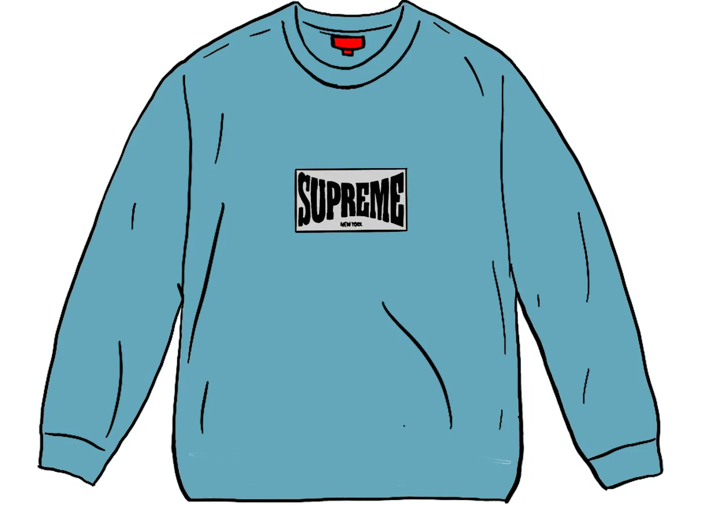 Мужская футболка с длинным рукавом Supreme L/S Top, Slate