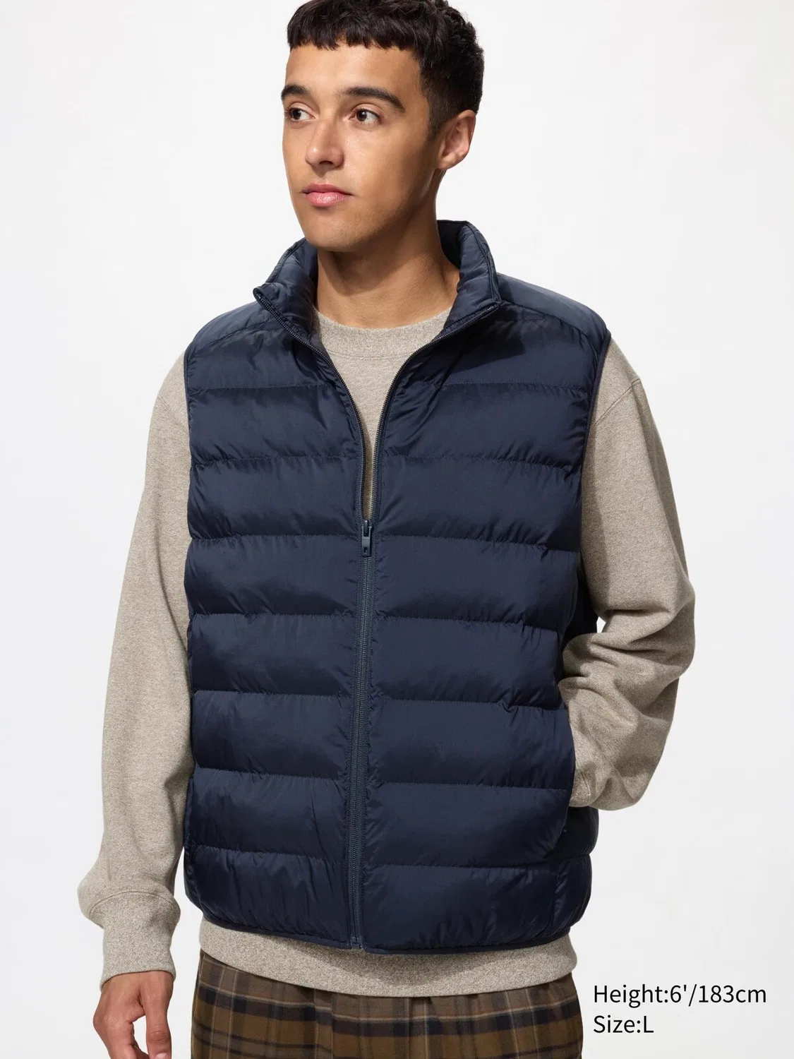 Жилет Pufftech Uniqlo, базовый, темно-синий