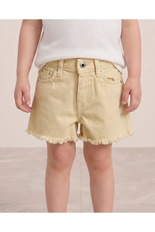 Детские шорты для девочек джинсовые Ece Çinar Kids, Beige
