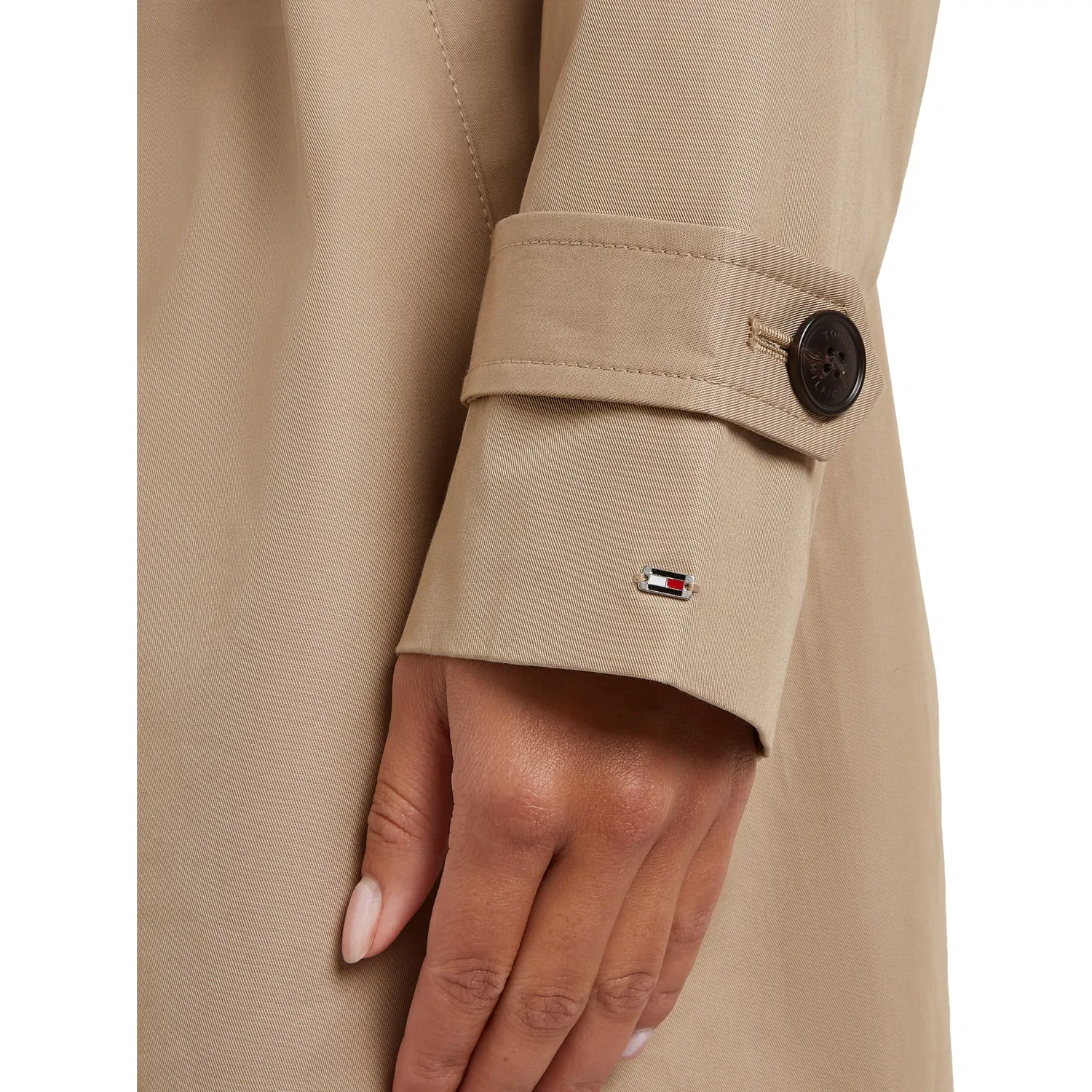 Женская длинная куртка в стиле тренчкот Tommy Hilfiger, Beige — фото 3