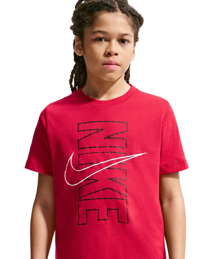 Футболка Nike Sportswear с коротким рукавом и круглым вырезом, Gym Red — фото 3