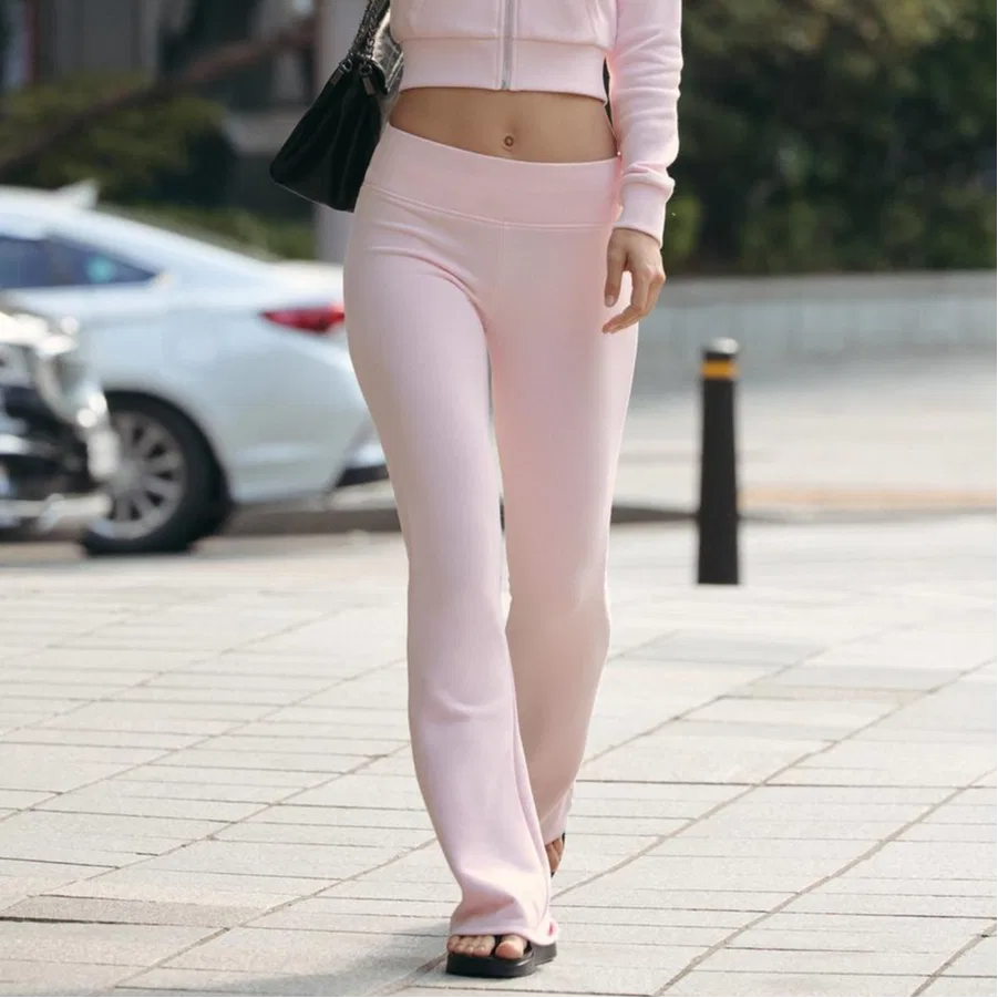 Женские брюки клеш Light Pink Red ZARA, Light Pink Red — фото 4