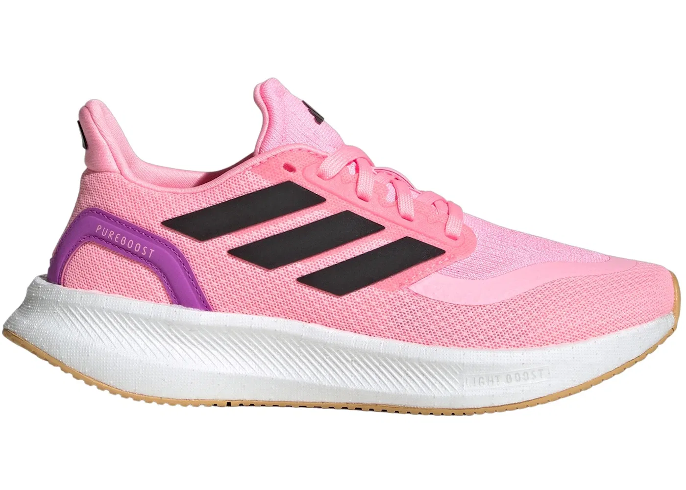 Детские кроссовки lifestyle с технологией Boost Adidas Pureboost Light, Pink Spark/Core Black/Oat