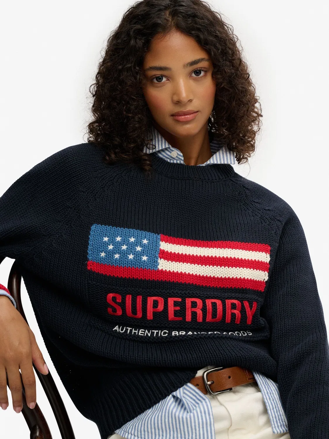 Джемпер свободного кроя Americana Superdry, синий