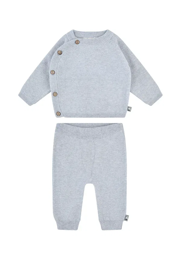Комплект из джемпера и брюк из хлопка Gots set und stern - tracksuit Sterntaler, Hellgrau Melange, серый