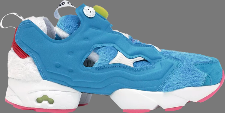 Кроссовки doraemon x atmos x instapump fury og 'furry blue' Reebok, синий - фото