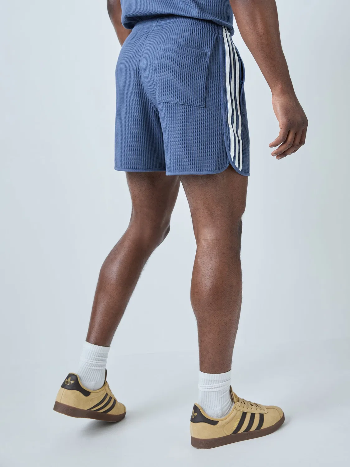 Шорты спортивные Waffle Knit Sprinter, adidas Originals, темно-синий — фото 3