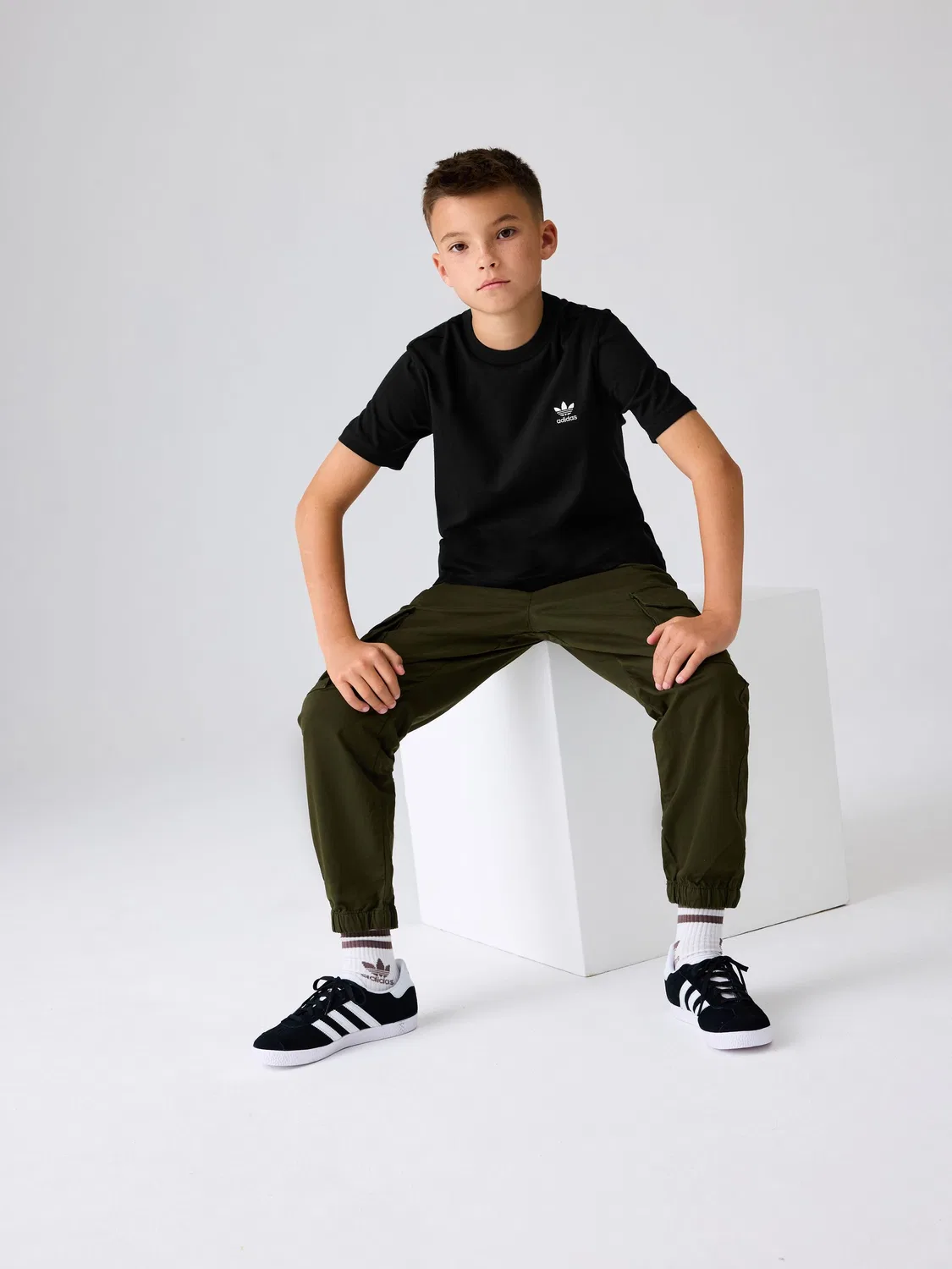 Футболка хлопковая adidas Originals, черный — фото 3