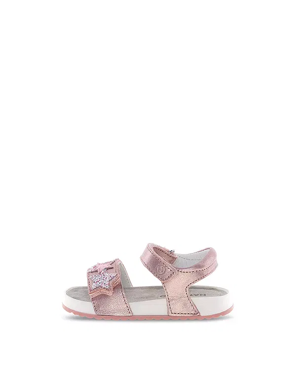 Детские сандалии для девочек с ремешками Dendix Sandals Naturino, Metallic Pink — фото 4