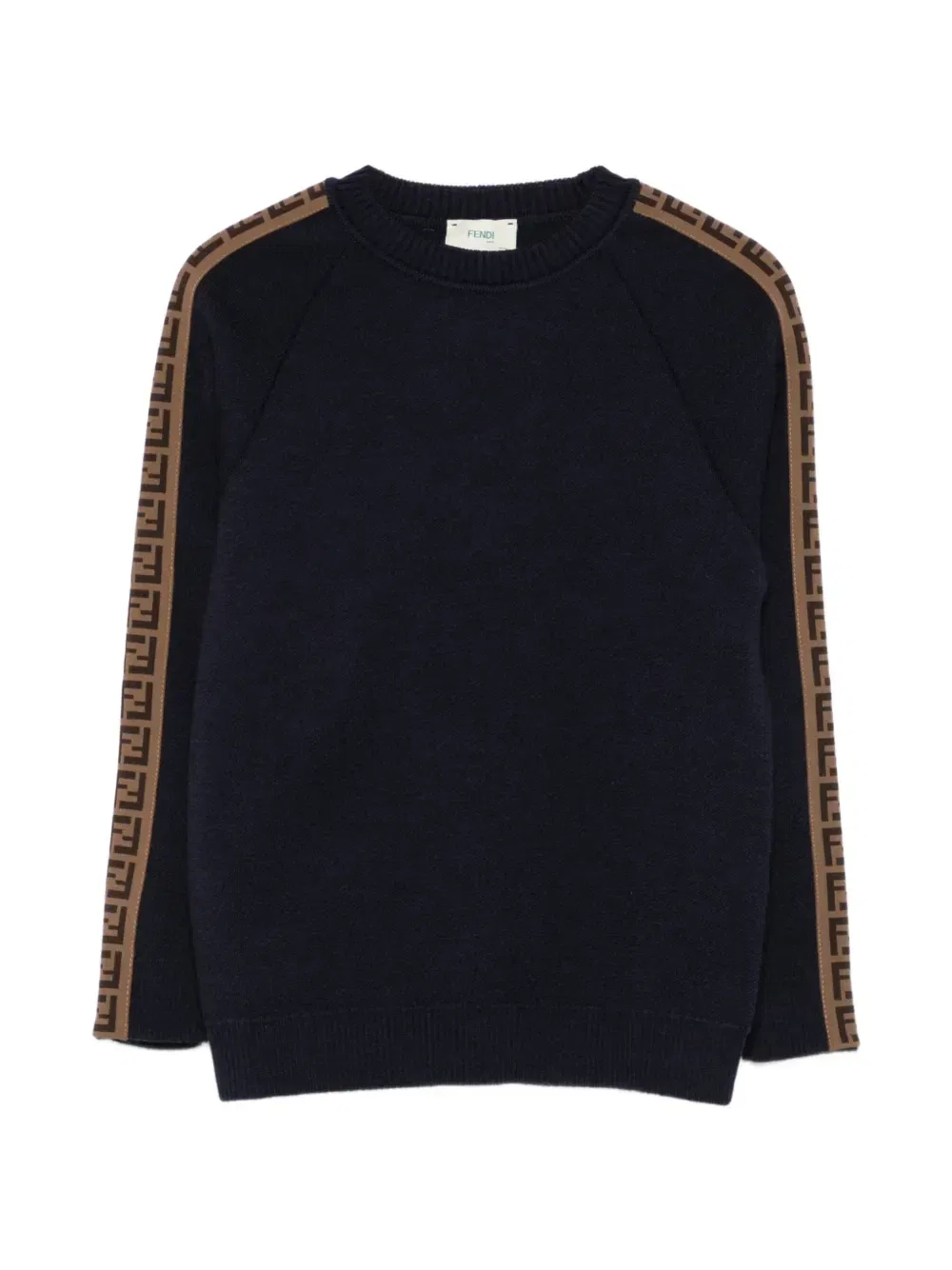 Свитер с лентой с логотипом FF Fendi Kids, синий