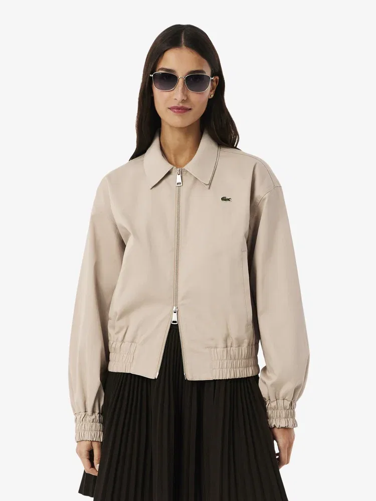 Жакет Lacoste BF8412 Beige, из габардина, классический крой — фото 2