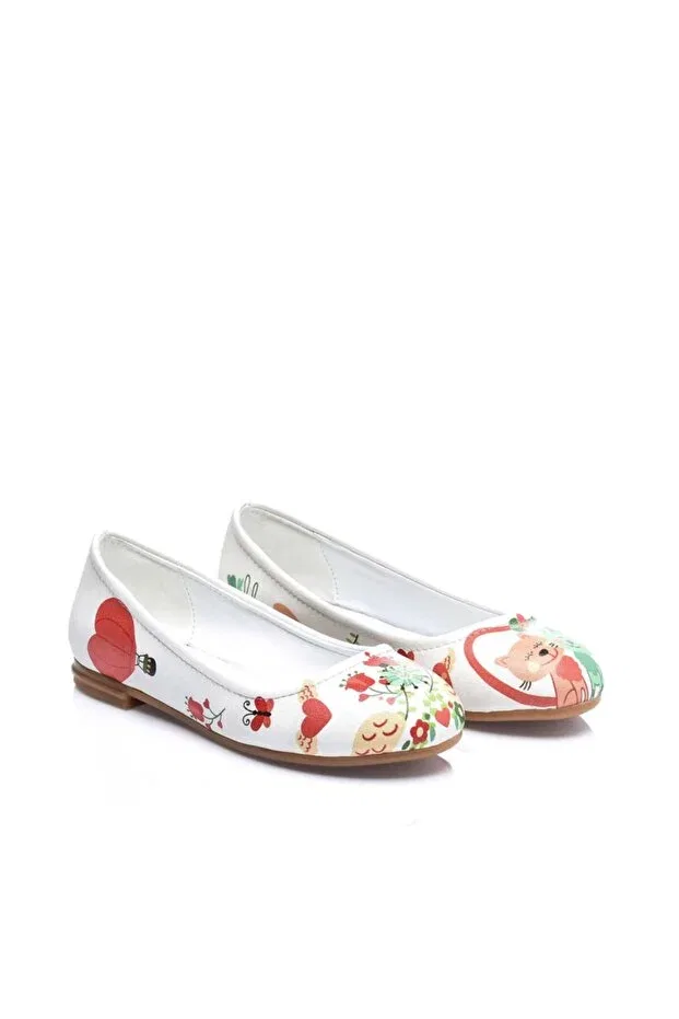 Детские балетки для девочек цветные Streetfly, Beige-Red