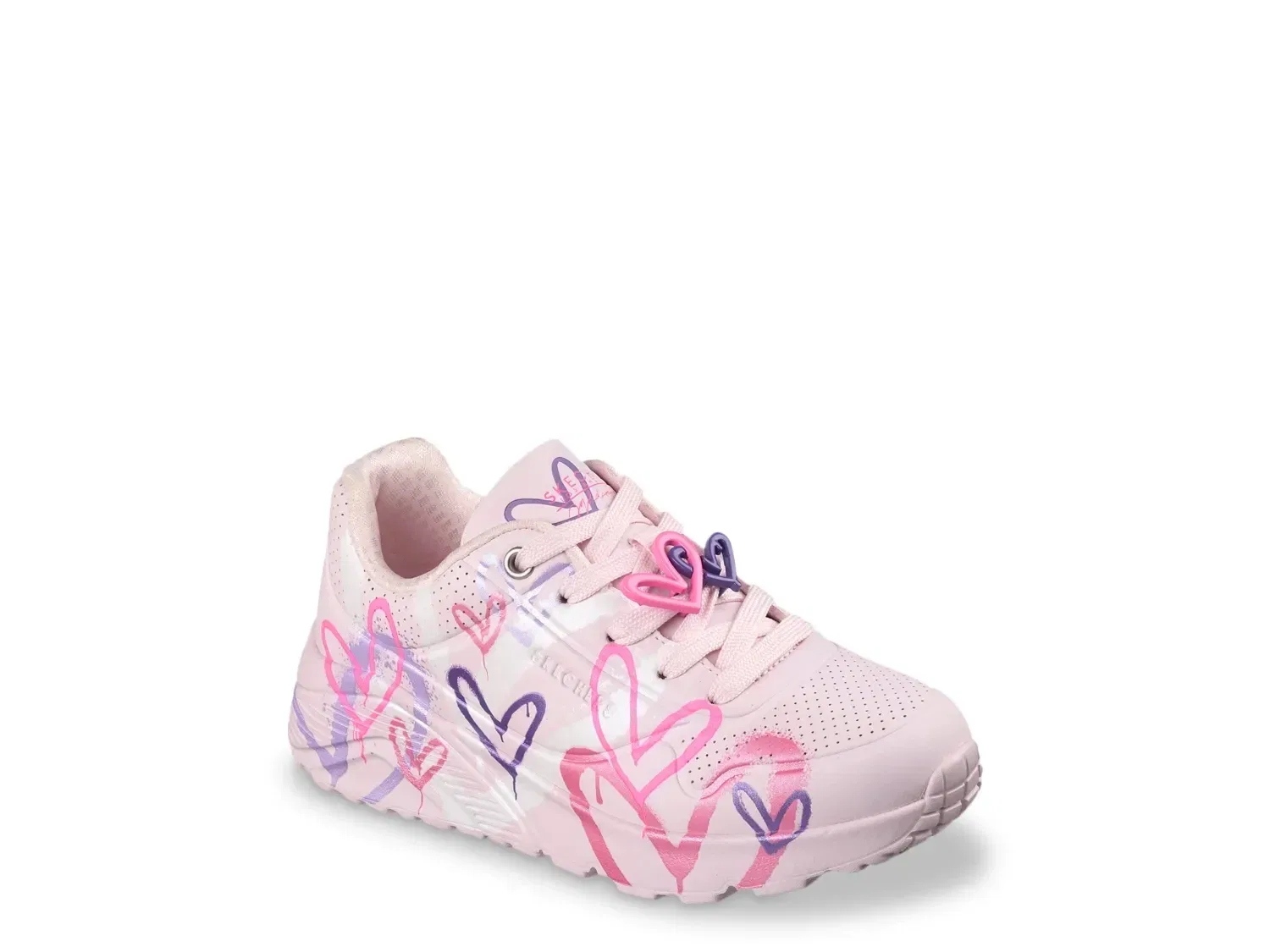 Кроссовки с принтом сердец James Goldcrown Uno Lite Metallic Flutter Hearts Skechers, Light Pink