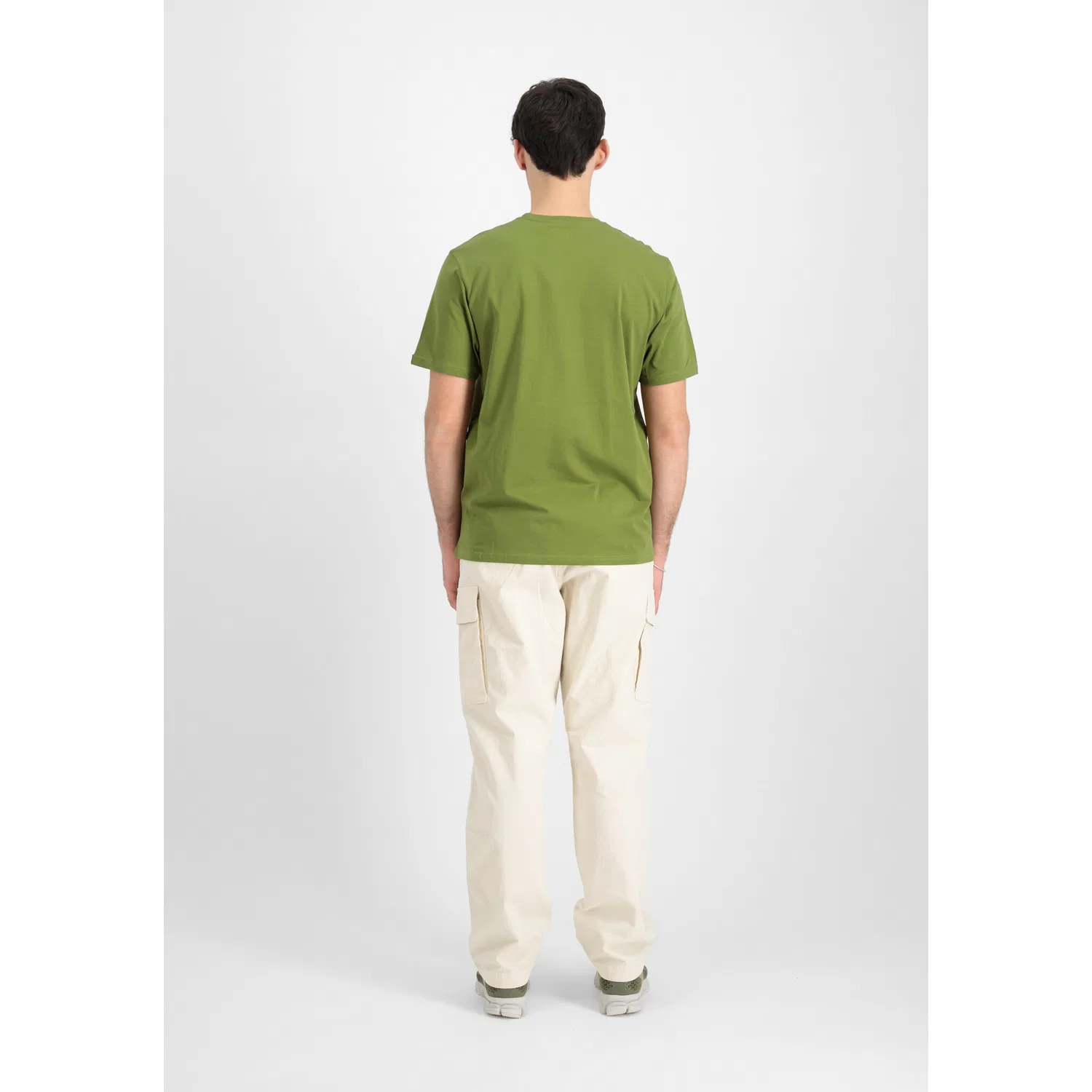 Детская хлопковая футболка Regular Fit Alpha Industries, Moss Green — фото 4