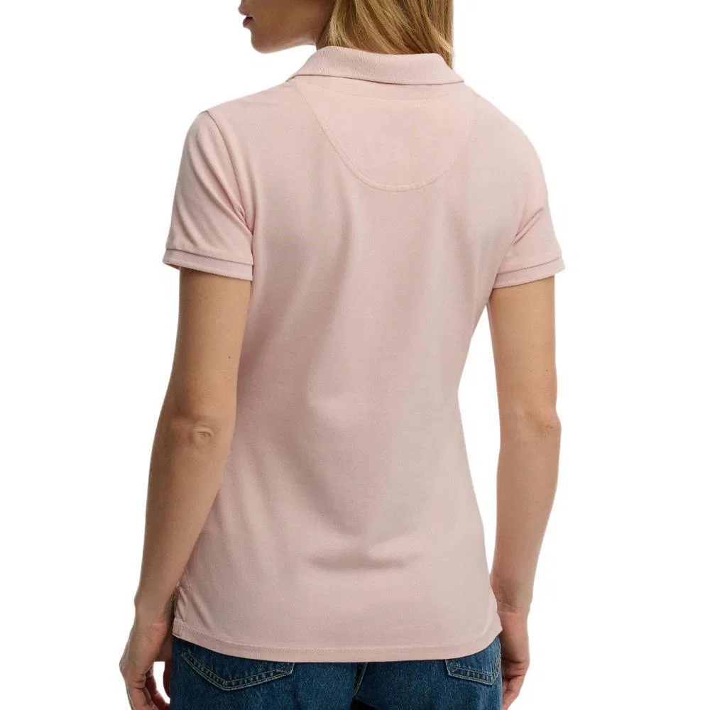Женское поло с коротким рукавом Superdry, Цвет Rosa — фото 3