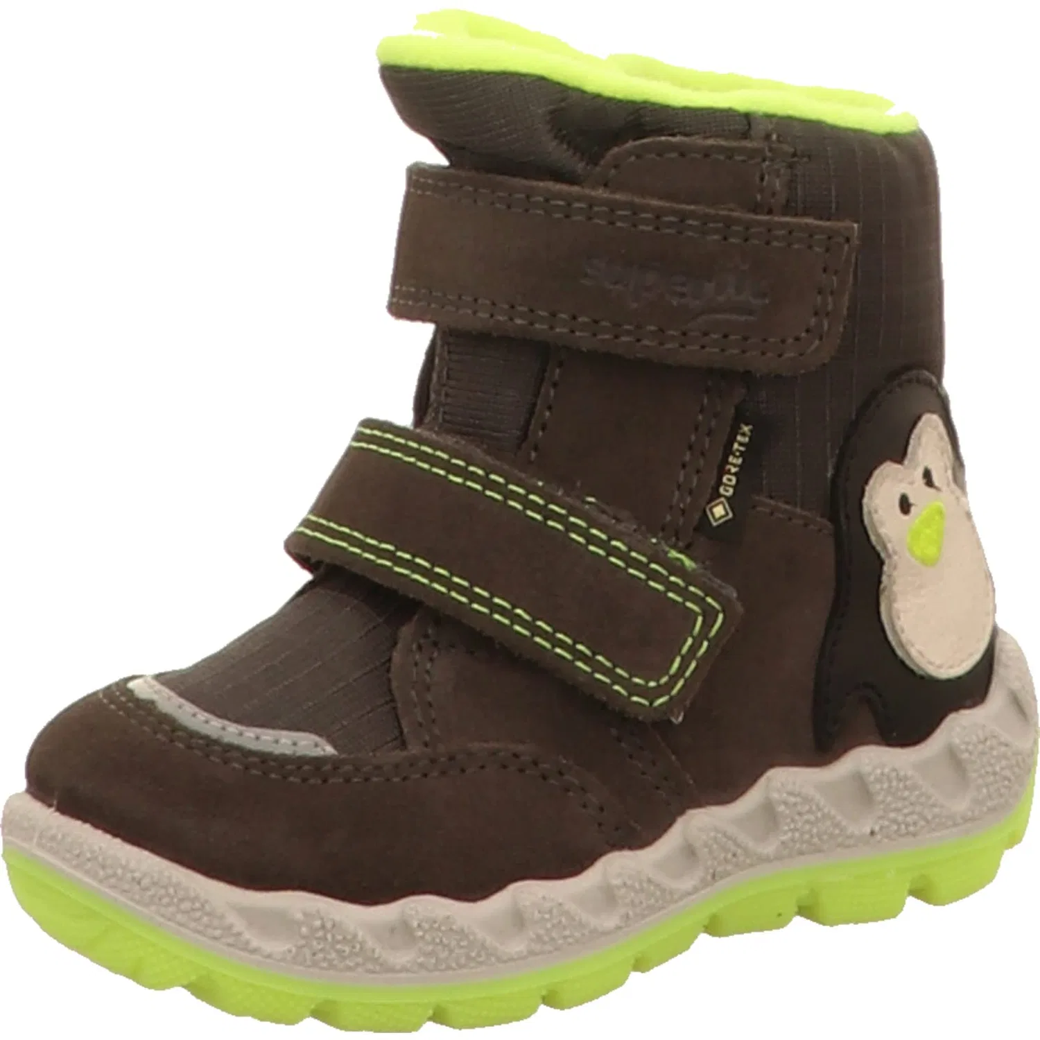 Детские снежные ботинки для девочек с монстром Icebird Superfit, Grey Yellow 2000