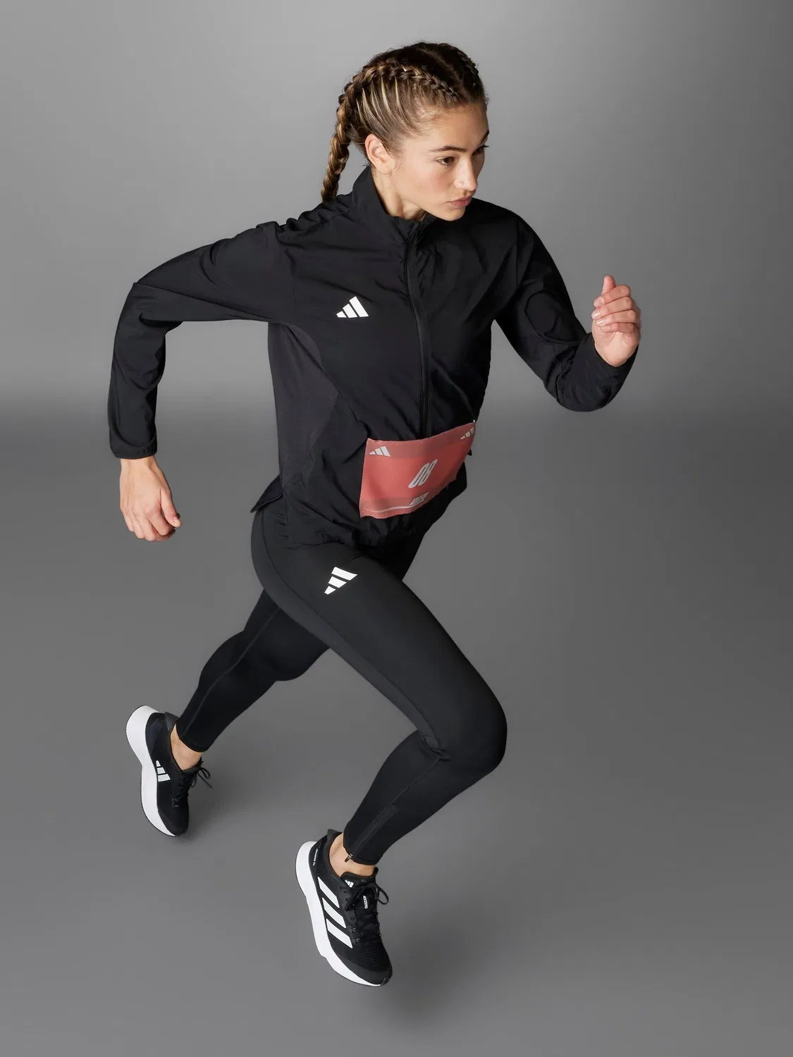 Леггинсы для бега Adizero Essentials Full-Length adidas, черный — фото 4