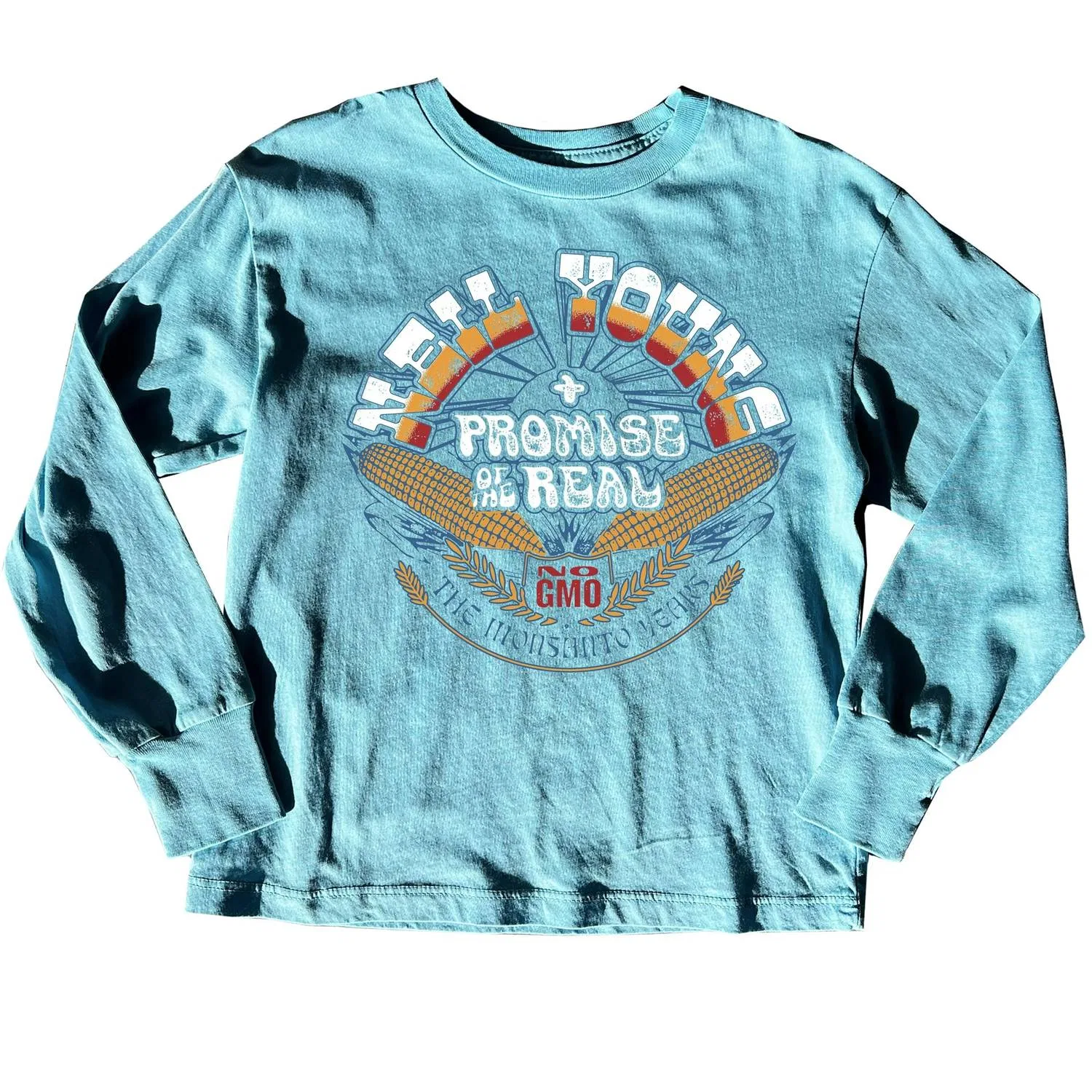 Детский лонгслив с принтом Neil Young ROWDY SPROUT, синий