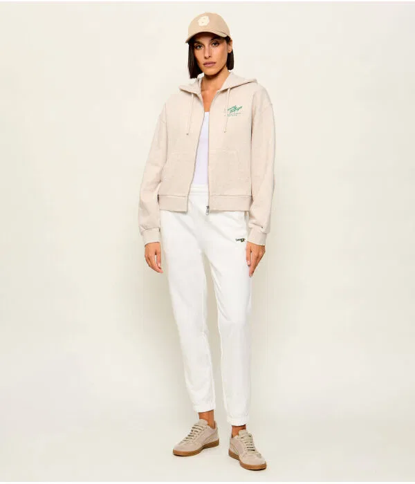 Штаны спортивные женские Lacoste Regular Fit, белый — фото 2