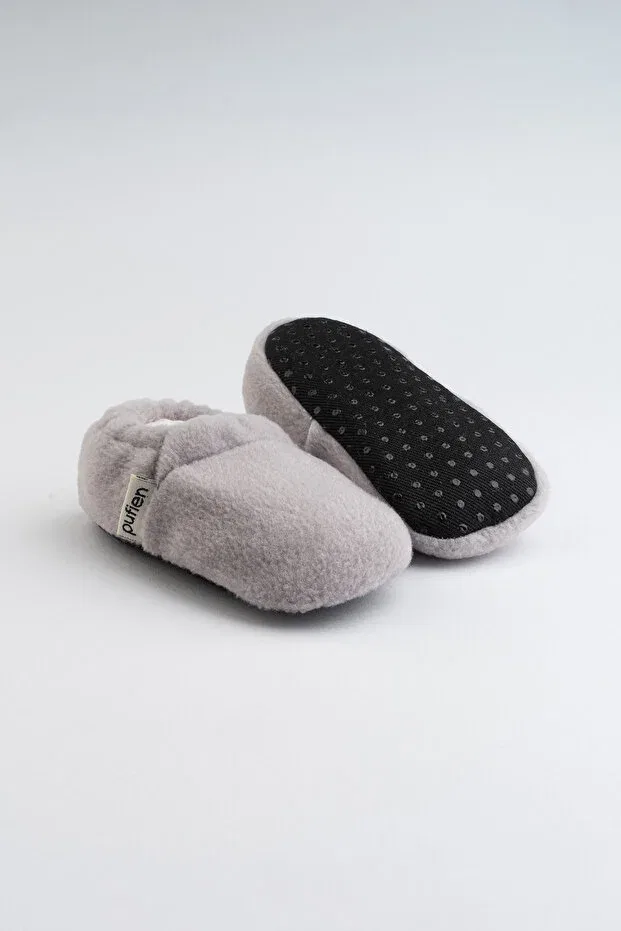 Детские пинетки для новорожденных с хлопковым подкладом Pufien, Gray — фото 3