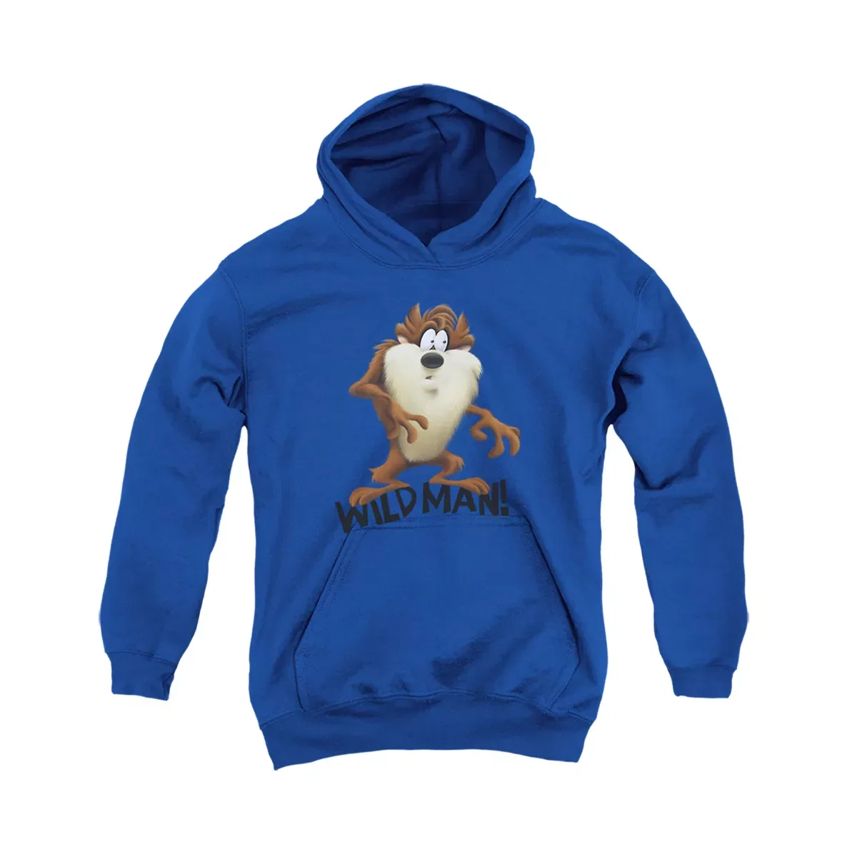 Детское худи для мальчиков с принтом Wild Man Looney Tunes, Королевский Синий