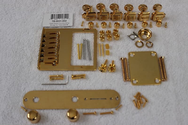 

Fender / Gotoh Humbucker Telecaster Gold Hardware Set с тюнерами Modern GTC302 Bridge Tele TB-0031-002 Fender/Gotoh 6-Saddle Humbucker Telecaster Bridge Assembly (Gold)