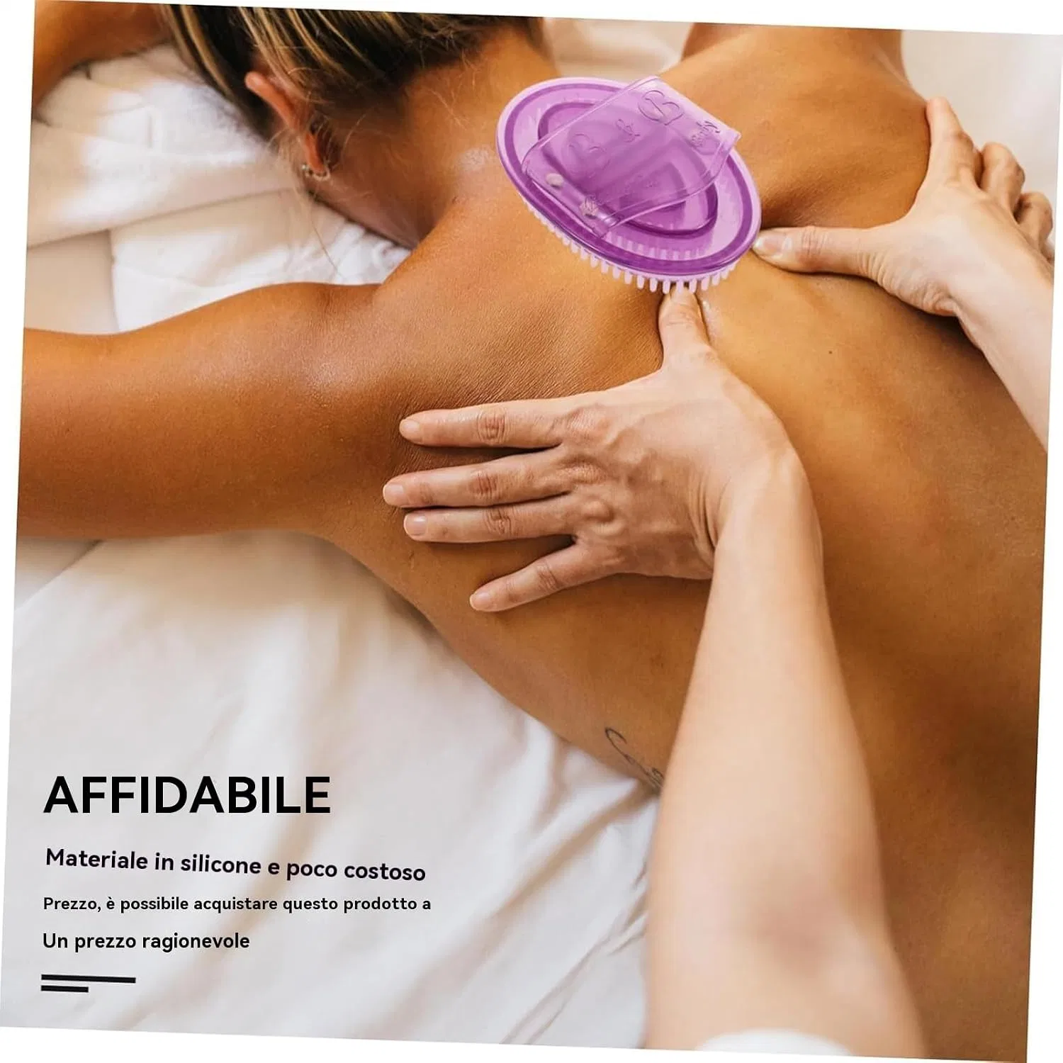Массажная щетка Meridian Massage, силиконовая, 15 x 10 см Generisch — фото 3