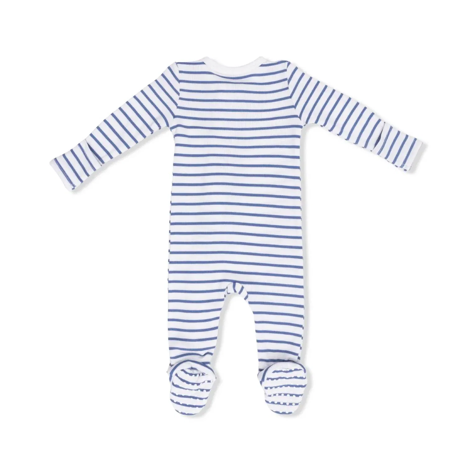 Детский боди-комбинезон с молнией и закрытыми ножками Navy Stripe Angel Dear — фото 2