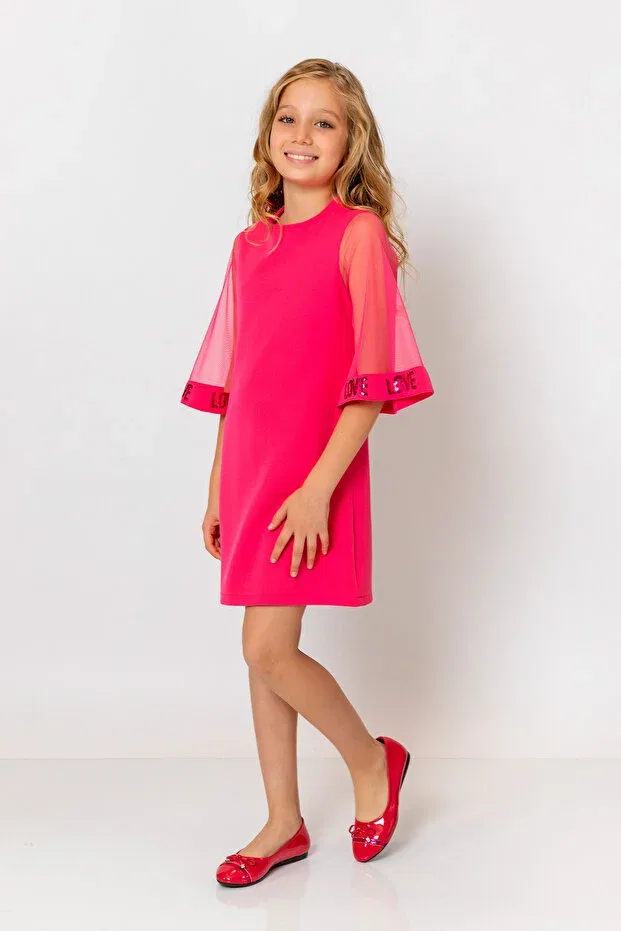 Детское платье для девочек с коротким рукавом Incity, Fuchsia