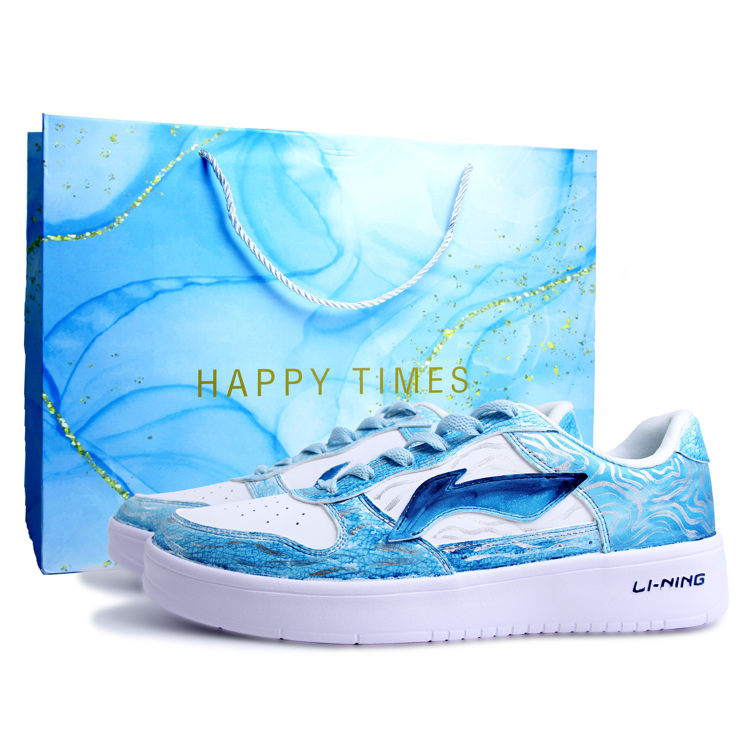 

Li Ning Floating Boat легкие и дышащие низкие кроссовки для скейтбординга Unisex Li-Ning, sea синий
