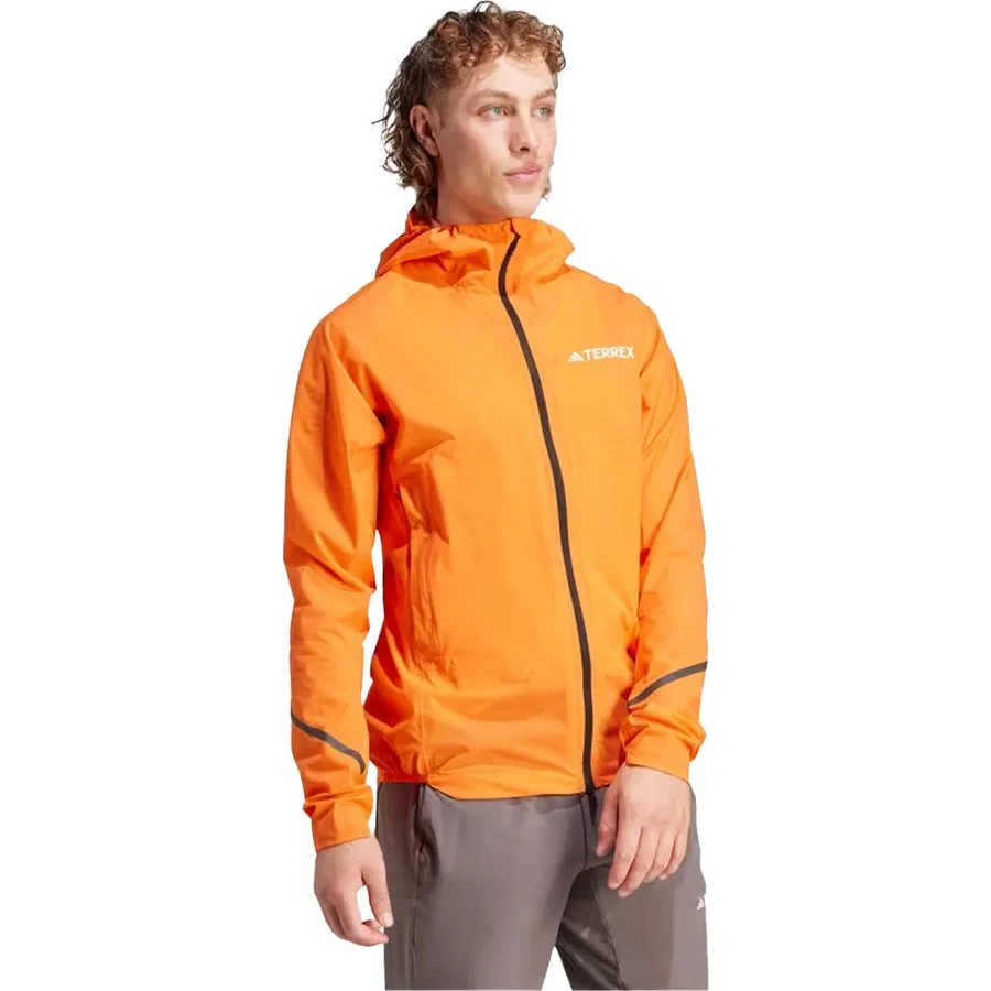 Ветрозащитная куртка с капюшоном Terrex Xperior 2.5L Light Rain.Rdy adidas, Оранжевый — фото 3