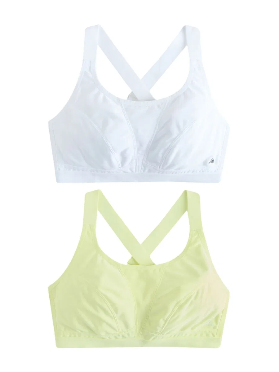 Спортивный бюстгальтер Next Bralette в желтом и белом цветах