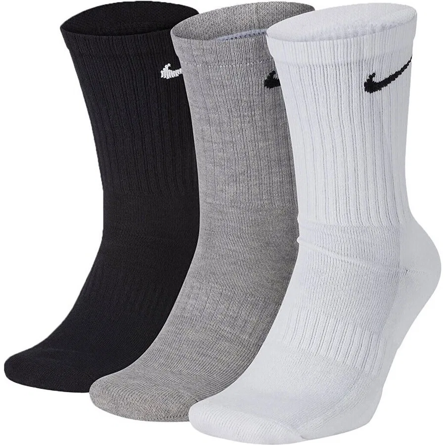 Спортивные носки Everyday Lightweight Crew Nike, Бело-черно-серый