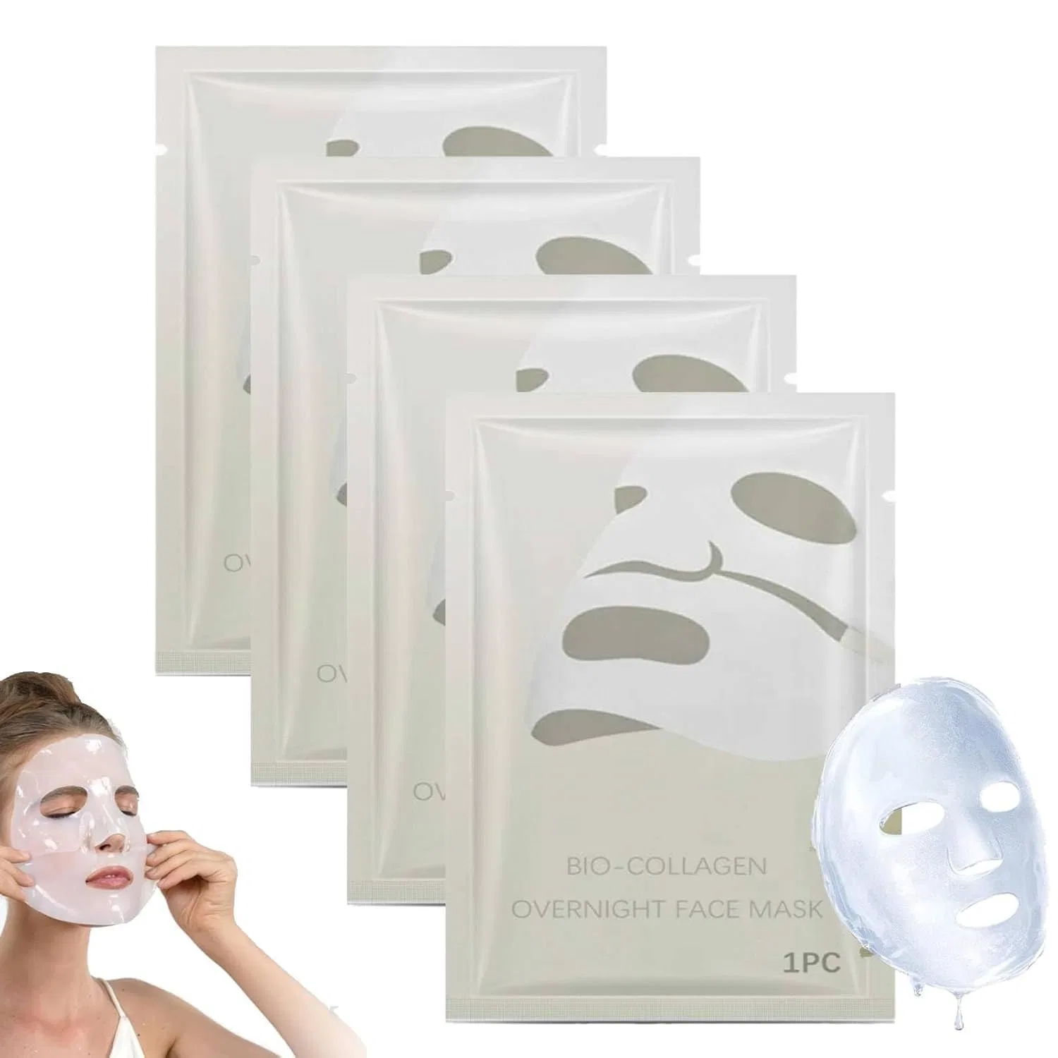 Коллагеновая маска для лица vokkrv, 4 шт, 4PC