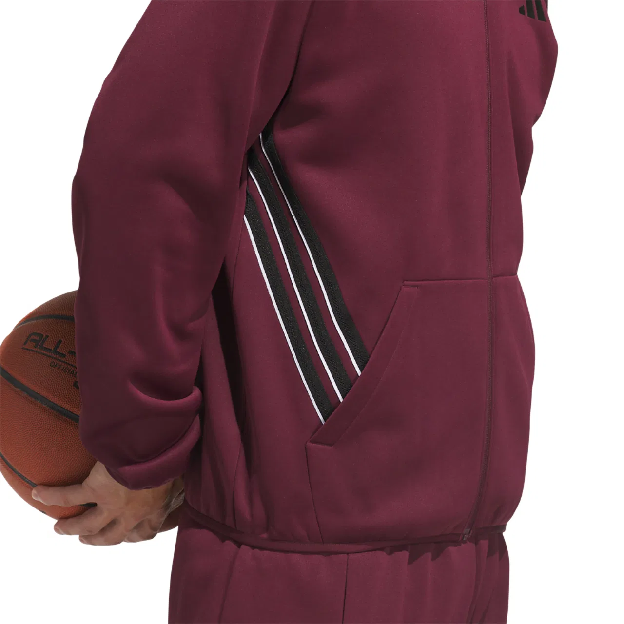 Мужское худи с капюшоном Crazy Warm Full-Zip Adidas, цвет Maroon — фото 4