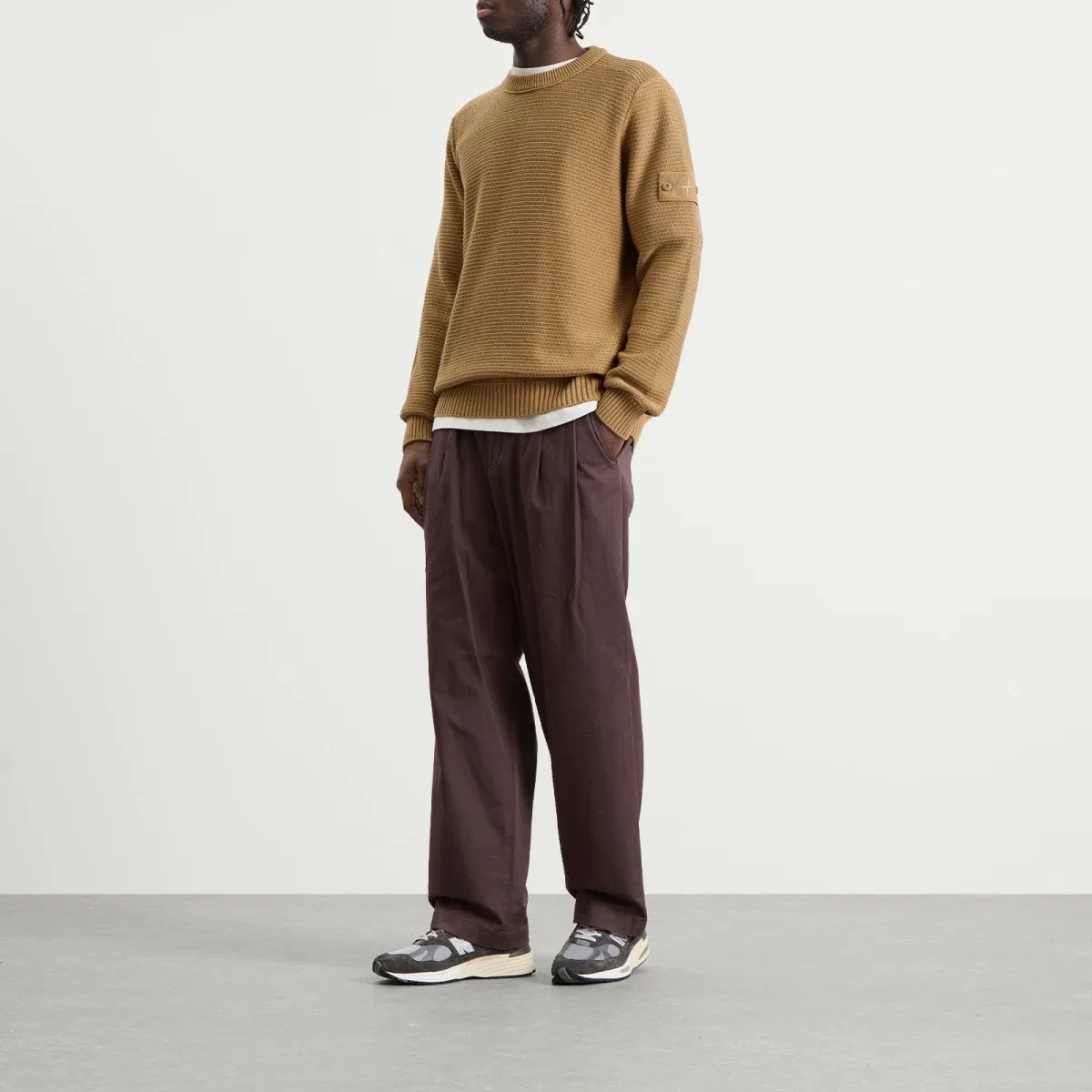 Джемпер из хлопка и кашемира Ghost Stone Island, Dark Beige — фото 4
