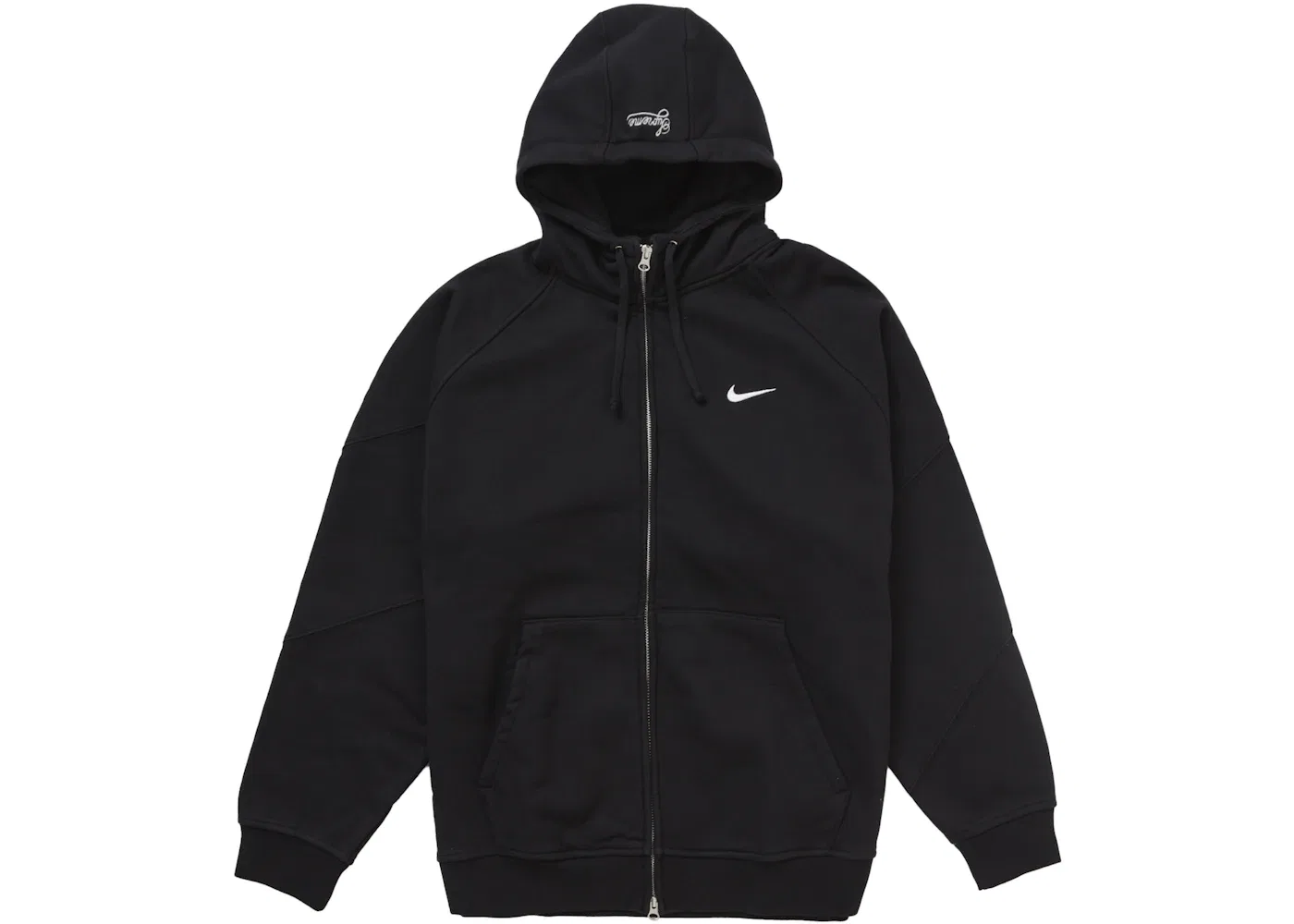 Мужская худи с принтом Supreme Nike Zip Up Hooded Sweatshirt Supreme, Black