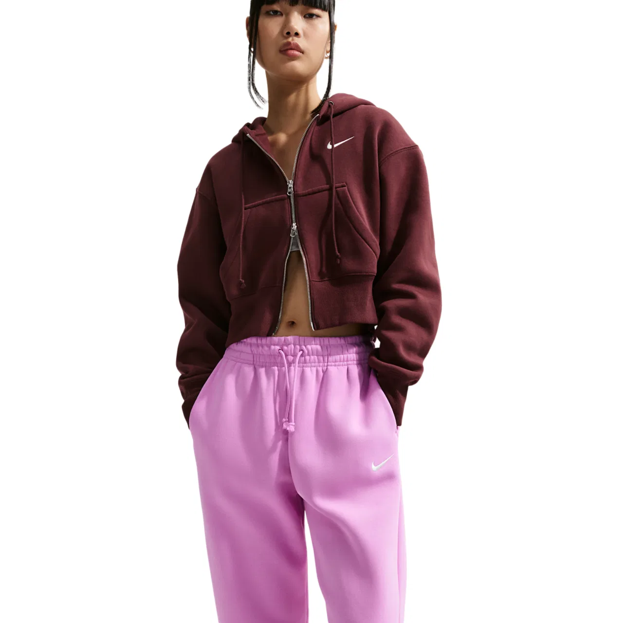 Женские брюки Phoenix HR OS Nike, цвет Lt Magenta/Sail — фото 3