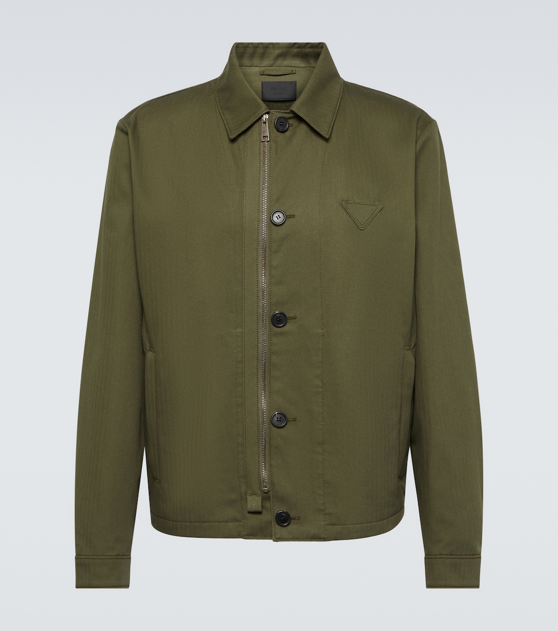 

Хлопковая габардиновая куртка Prada, Militare