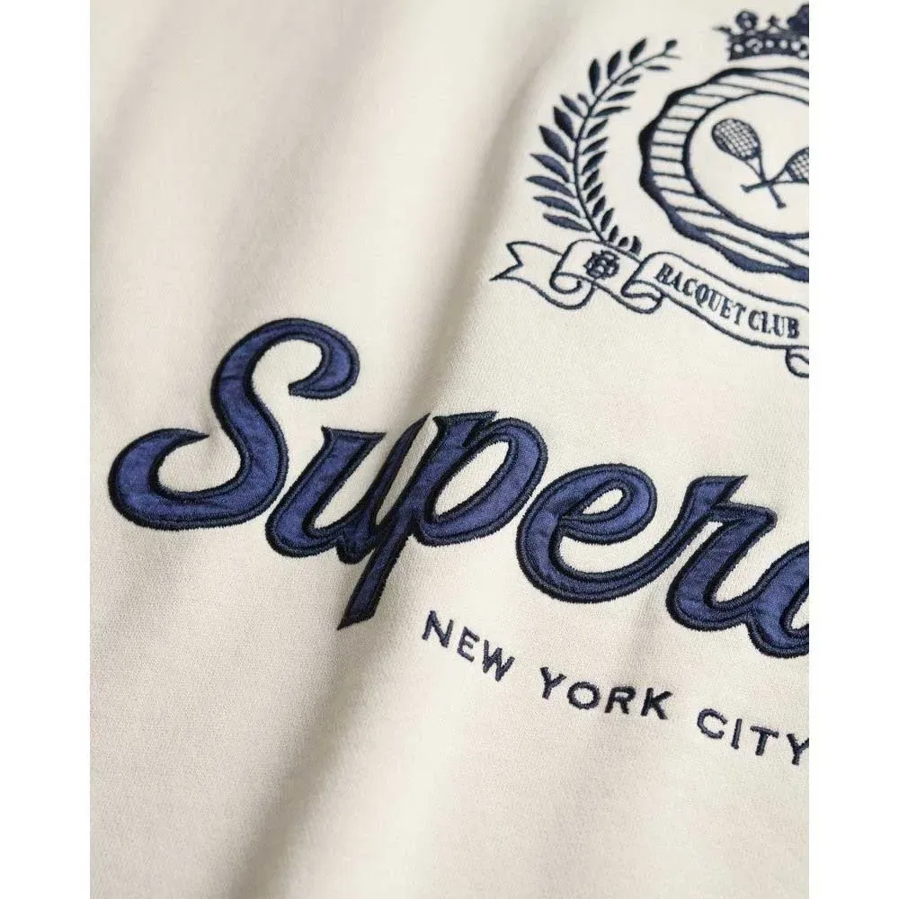 Свитшот свободного кроя Superdry Country Club, белый — фото 2
